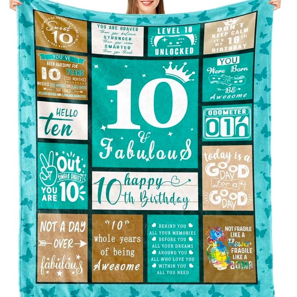 10 year old fleece warm cozy 🎀blanket